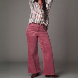 {Pilcro} "The Robbie Corduroy High Rise Flare" Rose Pink Bootcut Jeans Pants